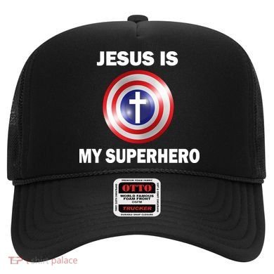 Captain Jesus Is My Superhero Cross Logo Hat