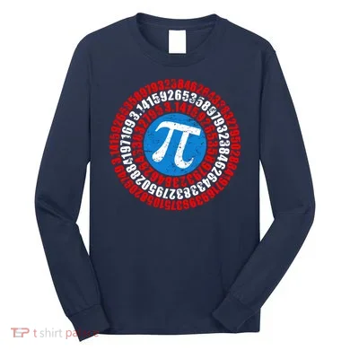Captain Pi 3.14 Superhero Shield Long Sleeve Shirt