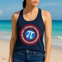Captain Pi 3.14 Superhero Shield Women's Tank Top thumb 2