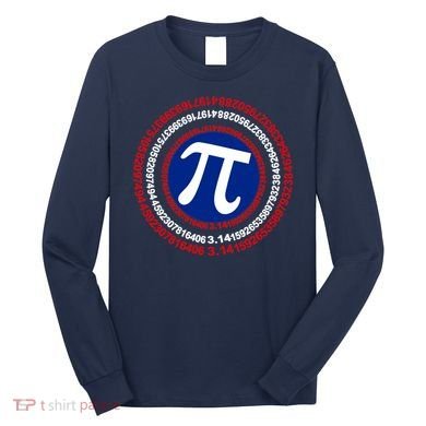 Captain Pi Day 3.14 Superhero Long Sleeve Shirt