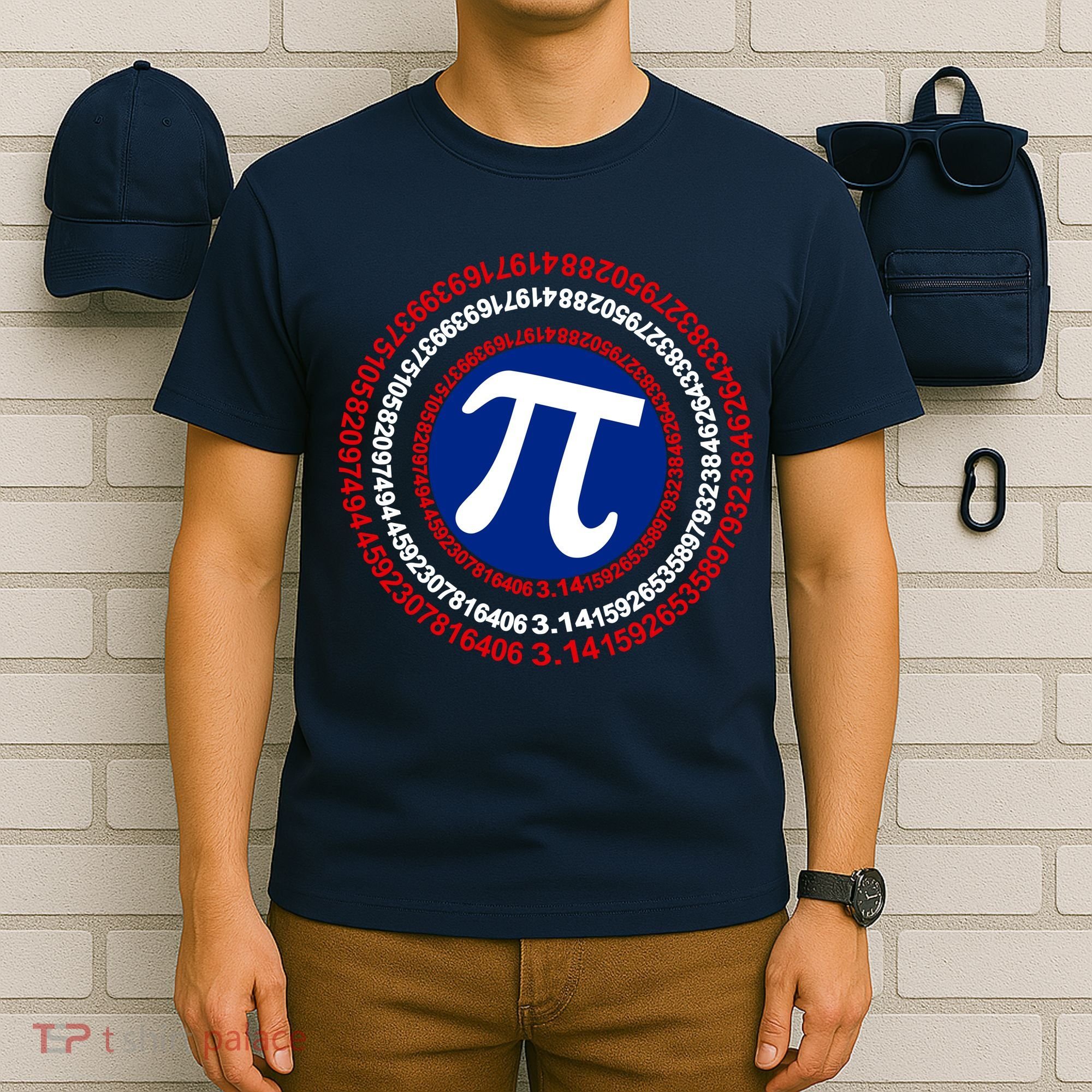 Captain Pi Day 3.14 Superhero T-Shirt