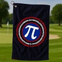 Captain Pi Day 3.14 Superhero Golf Towel thumb 1