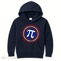 Captain Pi Day 3.14 Superhero Kids Hoodie thumb 0