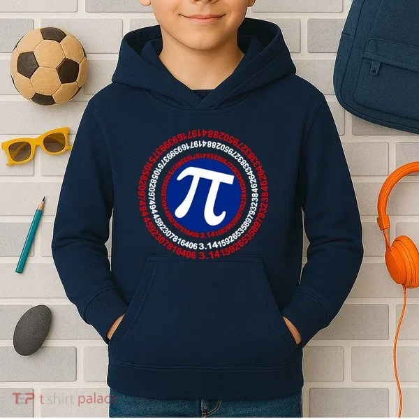 Captain Pi Day 3.14 Superhero Kids Hoodie