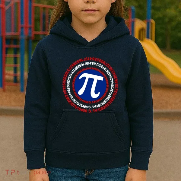 Captain Pi Day 3.14 Superhero Kids Hoodie
