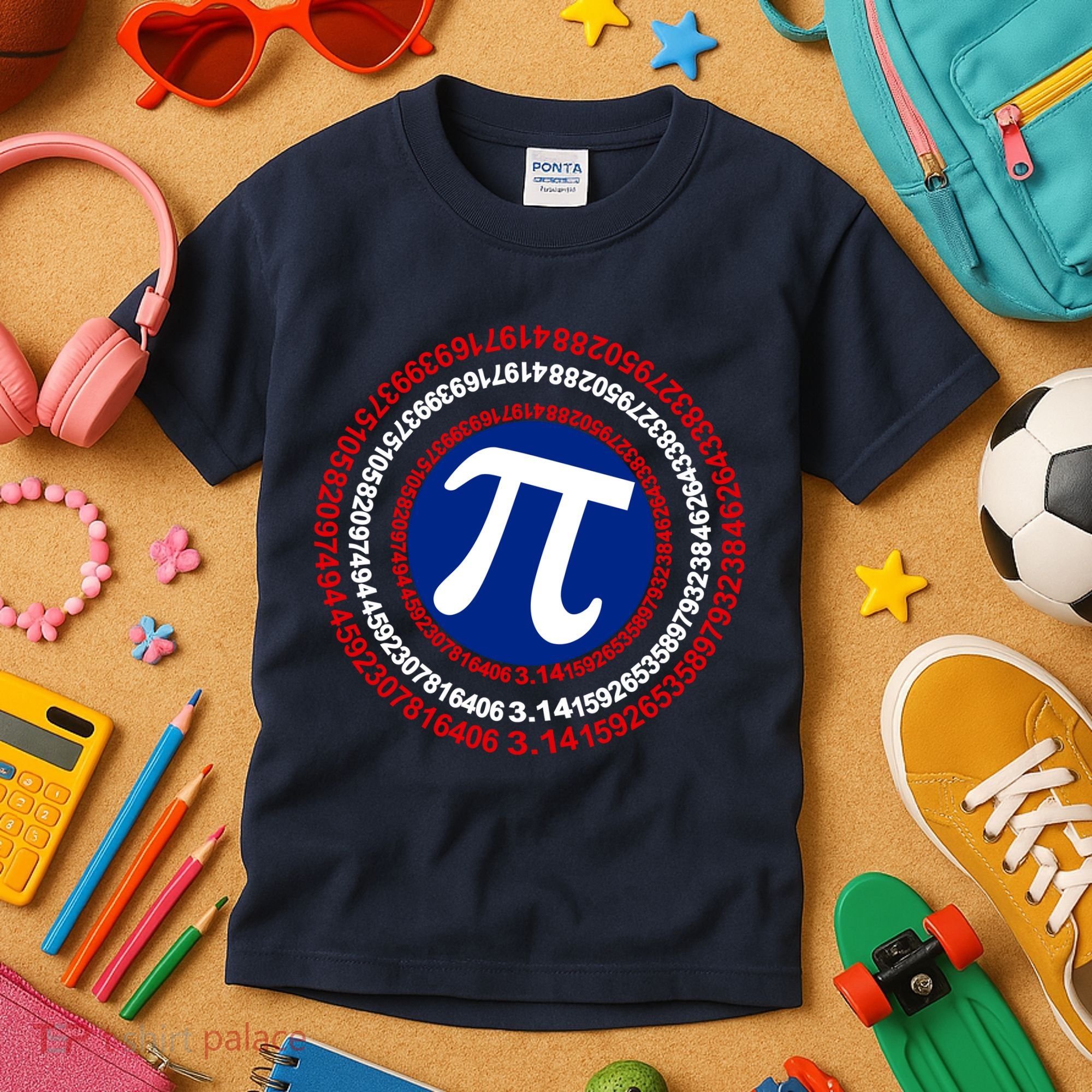 Captain Pi Day 3.14 Superhero Kids T-Shirt