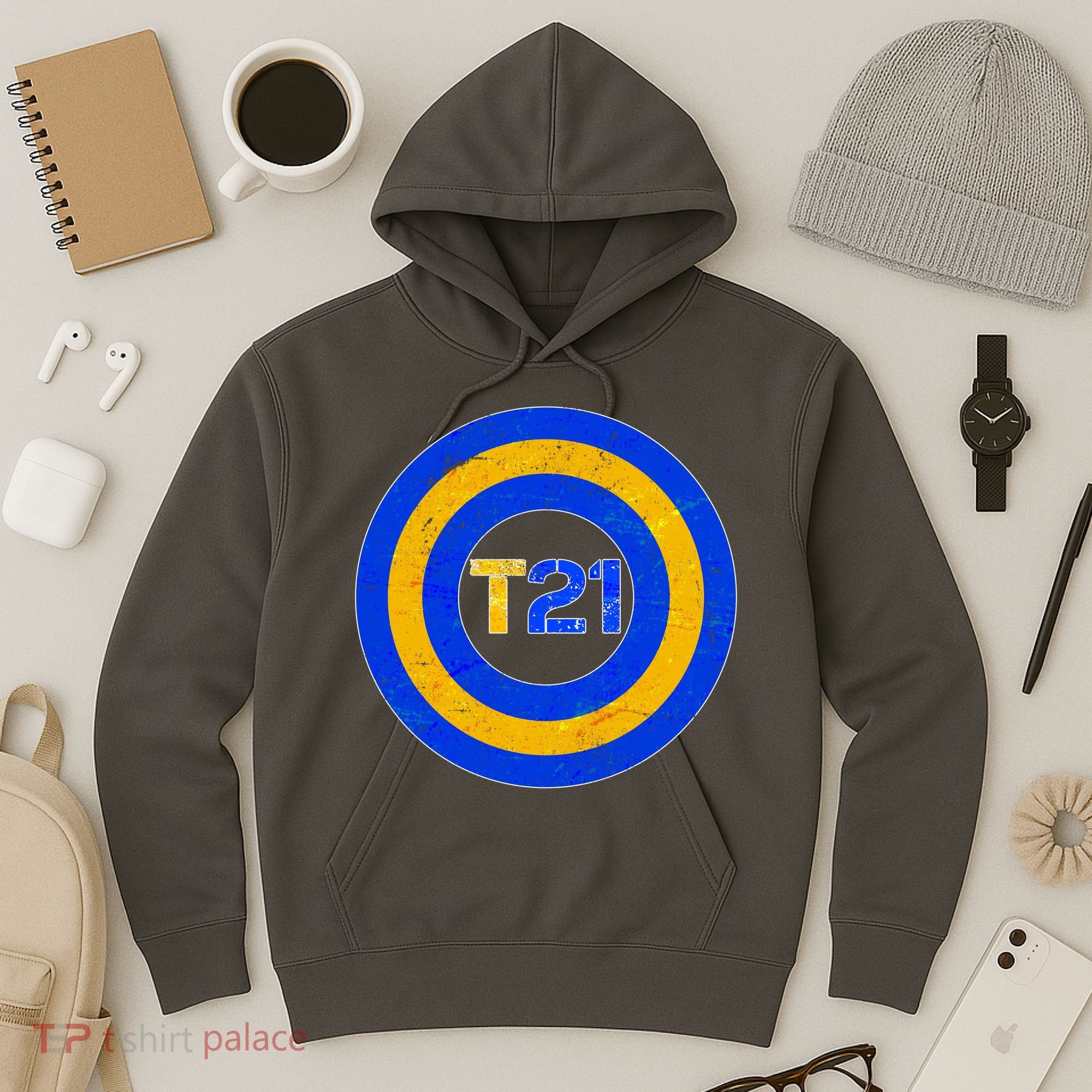 Captain T21 Shield - Down Syndrome Awareness Hoodie