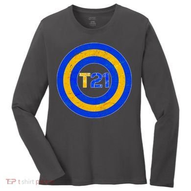 Captain T21 Shield - Down Syndrome Awareness Women's Long Sleeve Shirt