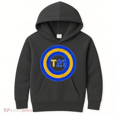 Captain T21 Shield - Down Syndrome Awareness Kids Hoodie