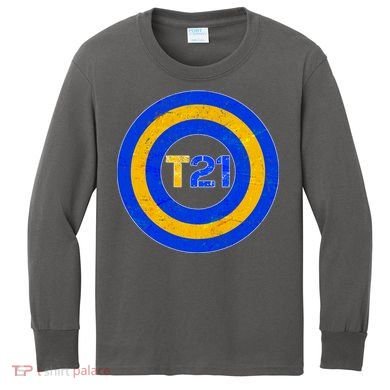 Captain T21 Shield - Down Syndrome Awareness Kids Long Sleeve Shirt
