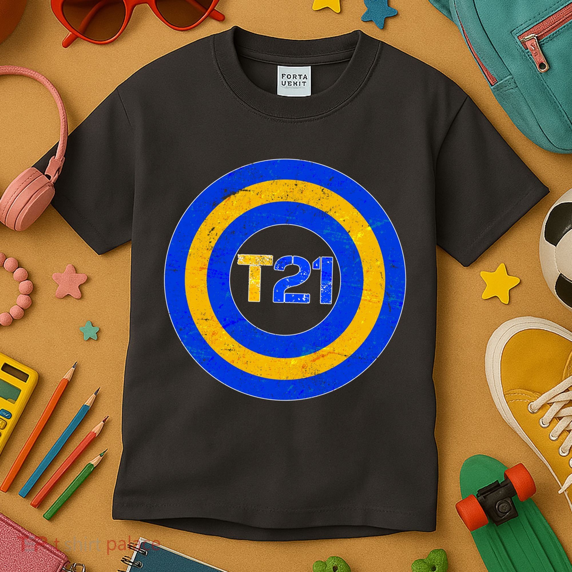 Captain T21 Shield - Down Syndrome Awareness Kids T-Shirt
