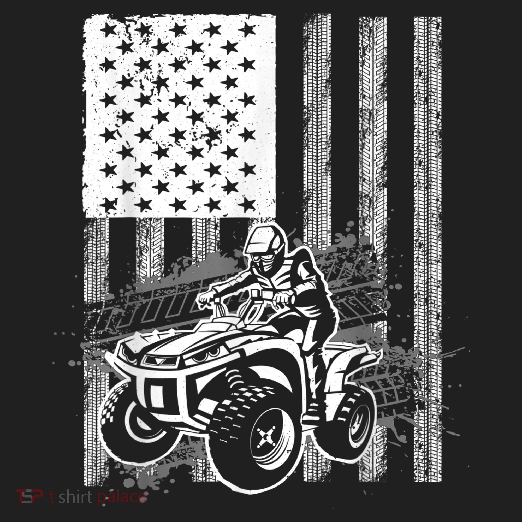 Cool ATV Quad Racing Squad USA Flag 4 Wheeler Tumbler