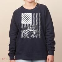 Cool ATV Quad Racing Squad USA Flag 4 Wheeler Women's Sweatshirt thumb 0