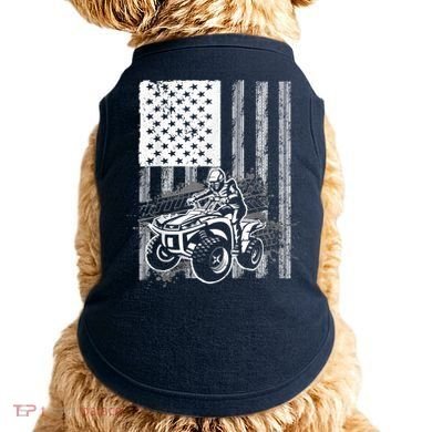 Cool ATV Quad Racing Squad USA Flag 4 Wheeler Doggie Tank