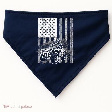 Cool ATV Quad Racing Squad USA Flag 4 Wheeler USA-Made Doggie Bandana