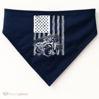 Cool ATV Quad Racing Squad USA Flag 4 Wheeler USA-Made Doggie Bandana thumb 0