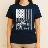 Cool ATV Quad Racing Squad USA Flag 4 Wheeler T-Shirt thumb 4