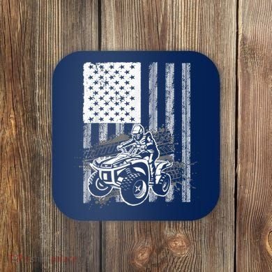 Cool ATV Quad Racing Squad USA Flag 4 Wheeler Coaster