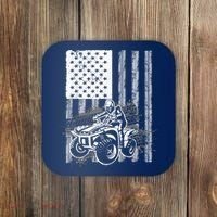Cool ATV Quad Racing Squad USA Flag 4 Wheeler Coaster thumb 0