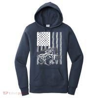 Cool ATV Quad Racing Squad USA Flag 4 Wheeler Women's Hoodie thumb 0