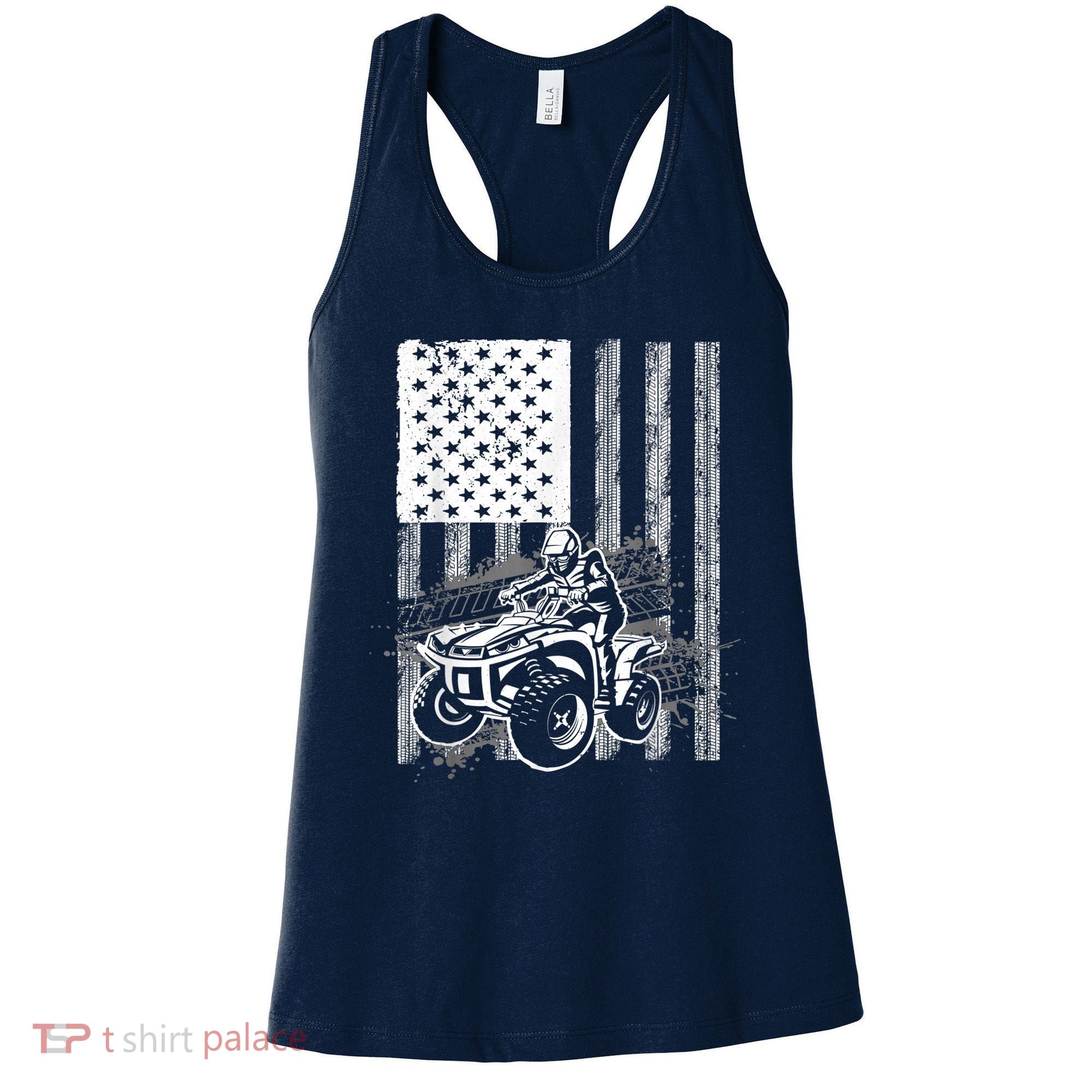 Cool ATV Quad Racing Squad USA Flag 4 Wheeler Women's Tank Top