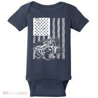 Cool ATV Quad Racing Squad USA Flag 4 Wheeler Baby Bodysuit thumb 0