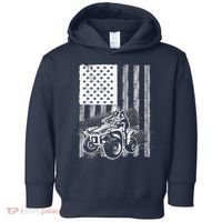 Cool ATV Quad Racing Squad USA Flag 4 Wheeler Toddler Hoodie thumb 0