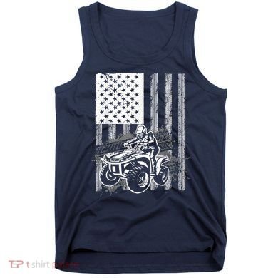 Cool ATV Quad Racing Squad USA Flag 4 Wheeler Tank Top