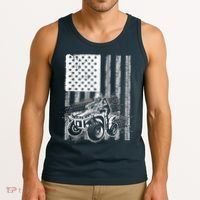 Cool ATV Quad Racing Squad USA Flag 4 Wheeler Tank Top thumb 3
