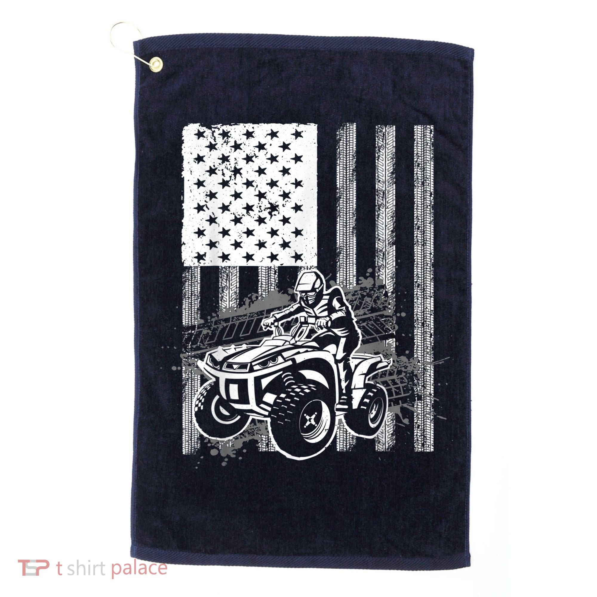 Cool ATV Quad Racing Squad USA Flag 4 Wheeler Golf Towel