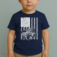 Cool ATV Quad Racing Squad USA Flag 4 Wheeler Toddler T-Shirt thumb 2