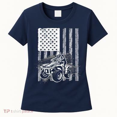 Cool ATV Quad Racing Squad USA Flag 4 Wheeler Women's T-Shirt
