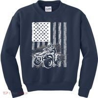 Cool ATV Quad Racing Squad USA Flag 4 Wheeler Kids Sweatshirt thumb 0