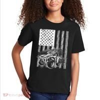 Cool ATV Quad Racing Squad USA Flag 4 Wheeler Kids T-Shirt thumb 2