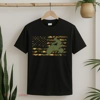 Camo ATV Quad Bike Vintage American Flag ATV T-Shirt thumb 2