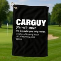 Car Guy Definition Classic Funny Golf Towel thumb 1