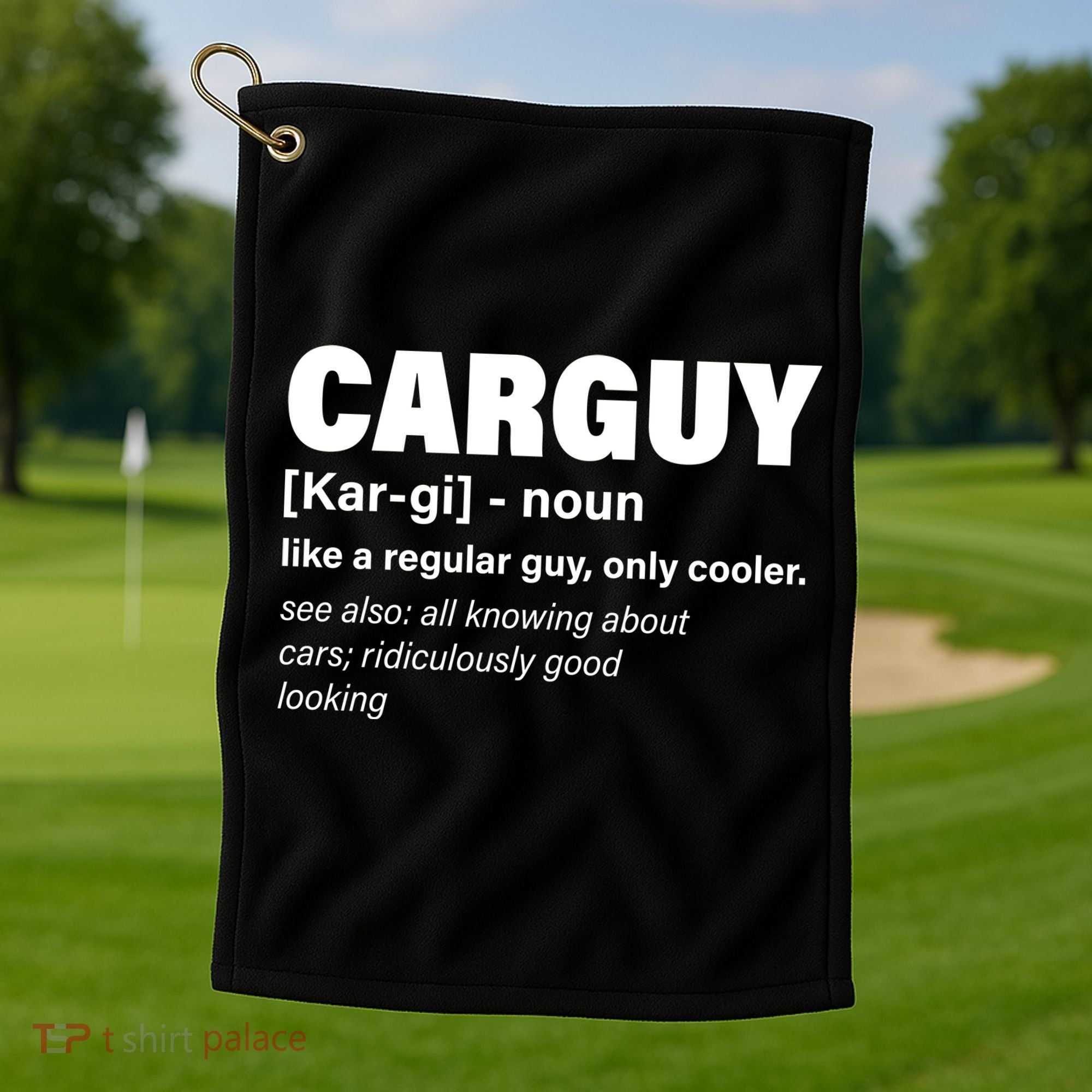 Car Guy Definition Classic Funny Golf Towel