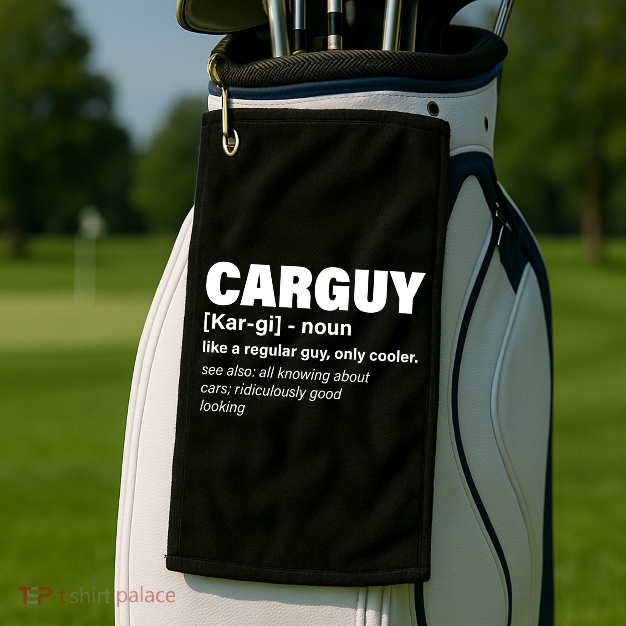Car Guy Definition Classic Funny Golf Towel
