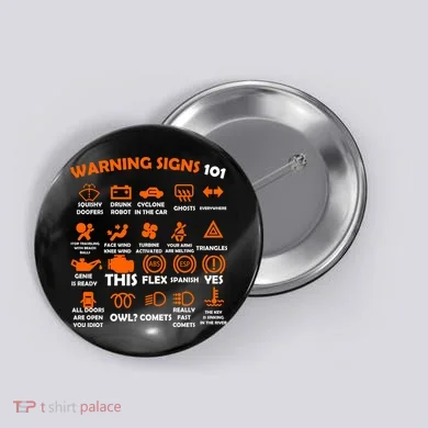 Car Warning Signs 101 Funny Button