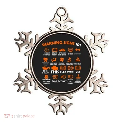 Car Warning Signs 101 Funny Ornament