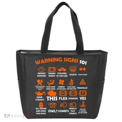 Car Warning Signs 101 Funny Tote Bag