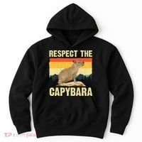 Capybara Art Rodent Animal Lover Capybara Hoodie thumb 0
