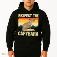 Capybara Art Rodent Animal Lover Capybara Hoodie thumb 2
