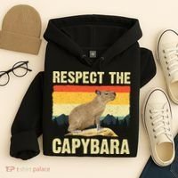 Capybara Art Rodent Animal Lover Capybara Hoodie thumb 4