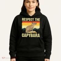 Capybara Art Rodent Animal Lover Capybara Hoodie thumb 5