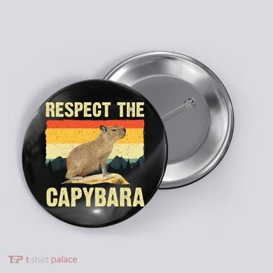 Capybara Art Rodent Animal Lover Capybara Button