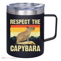 Capybara Art Rodent Animal Lover Capybara 12oz Stainless Steel Coffee Mug thumb 0