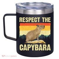 Capybara Art Rodent Animal Lover Capybara 12oz Stainless Steel Coffee Mug thumb 2