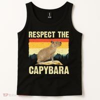 Capybara Art Rodent Animal Lover Capybara Tank Top thumb 2