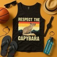 Capybara Art Rodent Animal Lover Capybara Tank Top thumb 4